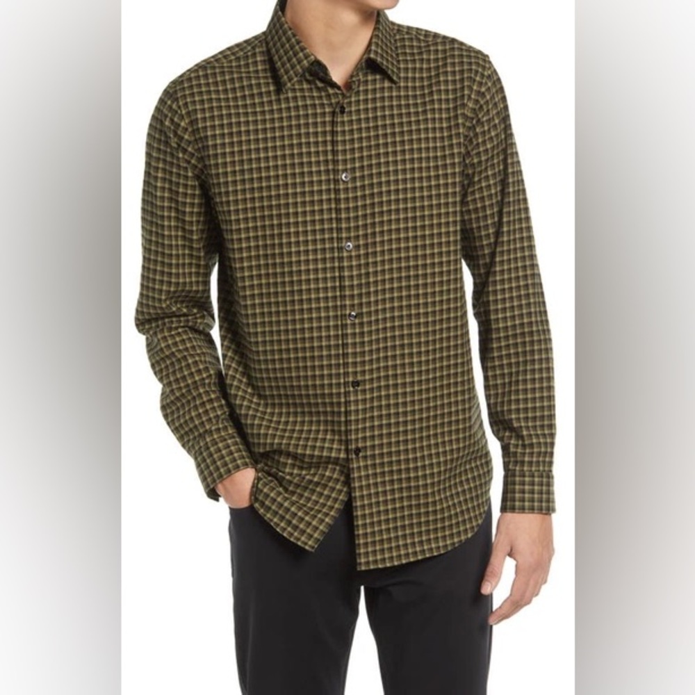 NWT THEORY Irving Button Up in Capulet Windham Twill Size XXL